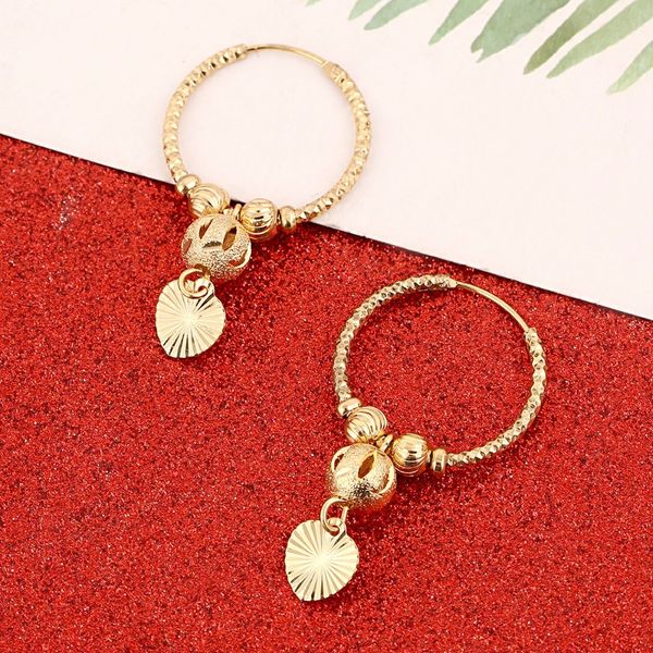 bead heart round ball earrings stud for women girls jewelry africa middle east jewelry gift, Golden
bead heart round ball earrings stud for women girls jewelry africa middle east jewelry gift, Golden