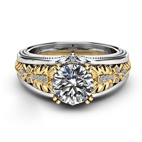 solitaire ring fashion jewelry gold double-color zircon flower and retro ring, Golden;silver
solitaire ring fashion jewelry gold double-color zircon flower and retro ring, Golden;silver