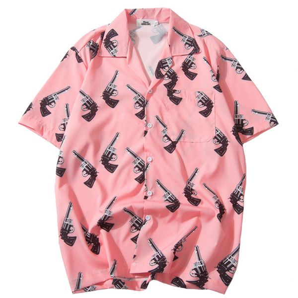 MarchWind Brand Hip Hop Shirts Streetwear Mens Hawaiian Shirt Pistol Gun Print Harajuku Summer Beach Shirt Thin Pink Tops Short Sleeve
MarchWind Brand Hip Hop Shirts Streetwear Mens Hawaiian Shirt Pistol Gun Print Harajuku Summer Beach Shirt Thin Pink Tops Short Sleeve
