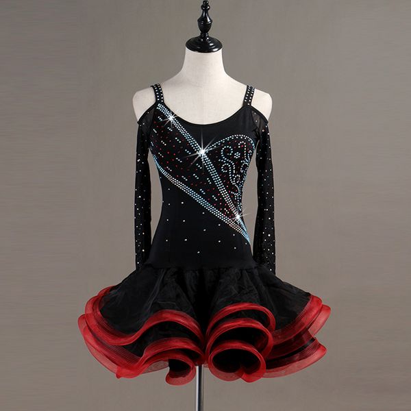 custom made latin dance dresses women girls rumba samba skirt ballroom competition costume long sleeve fringe dance dress party, Black;red
custom made latin dance dresses women girls rumba samba skirt ballroom competition costume long sleeve fringe dance dress party, Black;red