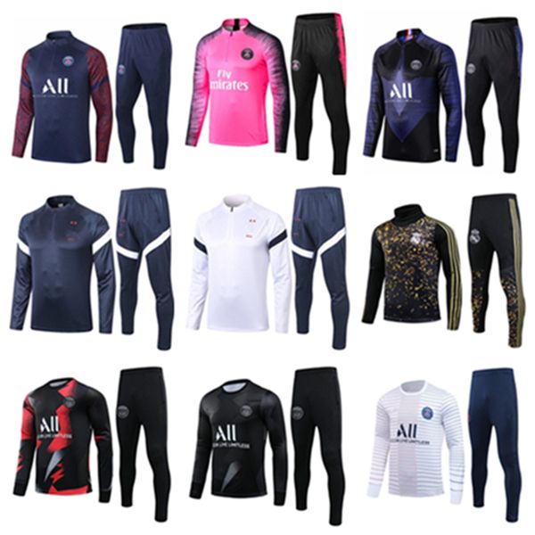 new 2020 2021 soccer tracksuit 20/21griezmann mbappe pogba real madrid hazard chandal tracksuit fr paris football training suit, Black
new 2020 2021 soccer tracksuit 20/21griezmann mbappe pogba real madrid hazard chandal tracksuit fr paris football training suit, Black