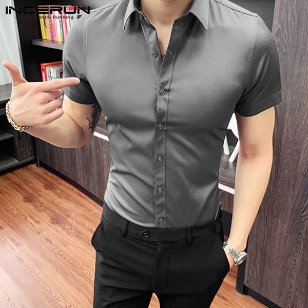 2020 men business social shirt short sleeve streetwear lapel solid color camisa button fashion brand dress shirts s-5xl incerun, White;black
2020 men business social shirt short sleeve streetwear lapel solid color camisa button fashion brand dress shirts s-5xl incerun, White;black