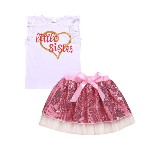 wholesale 2019 kids designer clothes girls new suit two-piece loving lace vest + sequined lace skirt baby girl designer clothes suit by1007, White
wholesale 2019 kids designer clothes girls new suit two-piece loving lace vest + sequined lace skirt baby girl designer clothes suit by1007, White