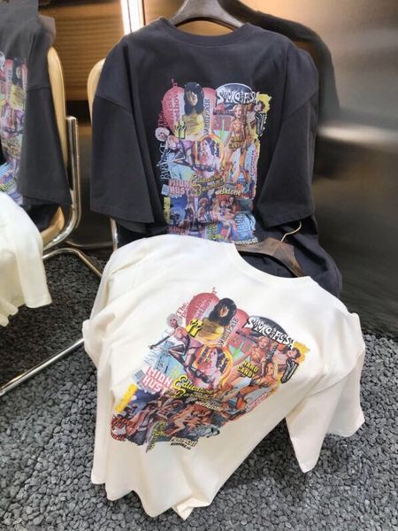 we11don постер фильма ретро печати дизайнер бренда летом шею с коротким рукавом футболки, White;black
we11don постер фильма ретро печати дизайнер бренда летом шею с коротким рукавом футболки, White;black