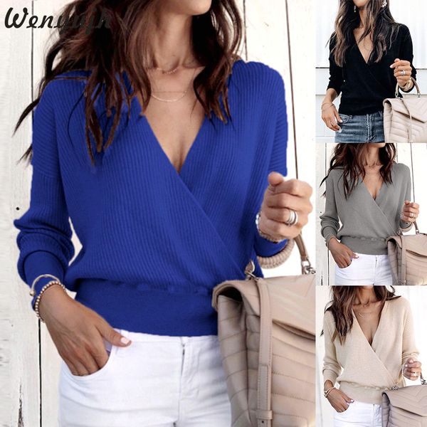 wenyujh 2019 long sleeve v-neck sweater women autumn winter warm elegant knitted pullover jumpers female casual sweaters, White;black
wenyujh 2019 long sleeve v-neck sweater women autumn winter warm elegant knitted pullover jumpers female casual sweaters, White;black