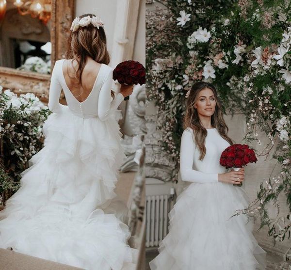 cascading ruffles white wedding dresses 2019 long sleeve backless jewel sweep train garden country bridal gowns vestido de novia plus size
cascading ruffles white wedding dresses 2019 long sleeve backless jewel sweep train garden country bridal gowns vestido de novia plus size
