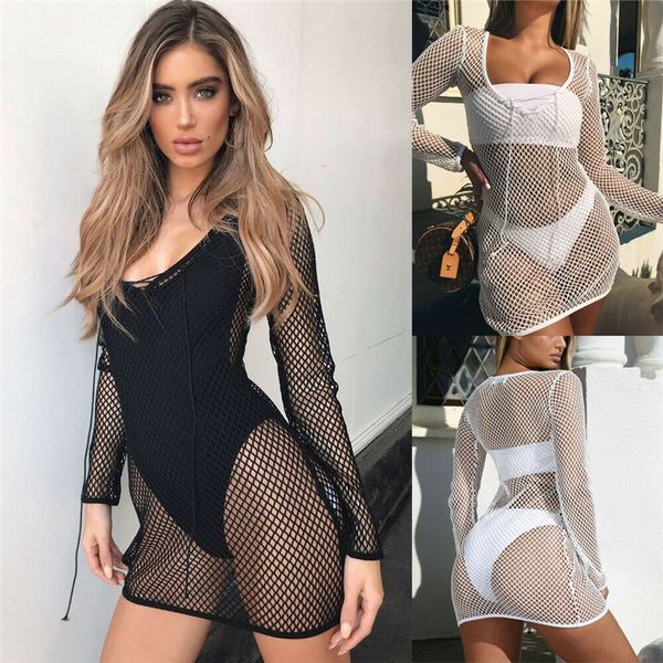 hirigin women summer beach bikini set cover ups crochet swimwear pareos dress lace-up hollow out fishnet dress bathing suit
hirigin women summer beach bikini set cover ups crochet swimwear pareos dress lace-up hollow out fishnet dress bathing suit