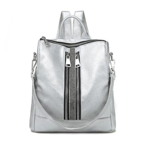 backpacks for women silver new zipper lady backpack travel small backpacks pu leather waterproof women bag shoulder bag
backpacks for women silver new zipper lady backpack travel small backpacks pu leather waterproof women bag shoulder bag