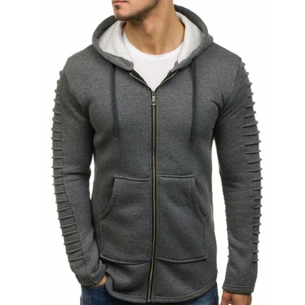cute men's casual plain slim hoodie hooded sweatshirt zipper coat jacket outwear, Black
cute men's casual plain slim hoodie hooded sweatshirt zipper coat jacket outwear, Black