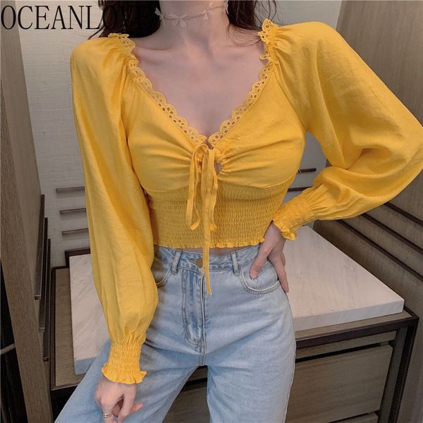oceanlove blouse women solid sweet v neck short shirts spring bandage korean ins lantern sleeve 2020 blusas feminina 15154, White
oceanlove blouse women solid sweet v neck short shirts spring bandage korean ins lantern sleeve 2020 blusas feminina 15154, White