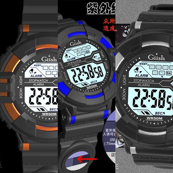 teenagers electronic and children students' sports multifunctional led electronic watch popular men's business waterproof watch 01, Blue
teenagers electronic and children students' sports multifunctional led electronic watch popular men's business waterproof watch 01, Blue