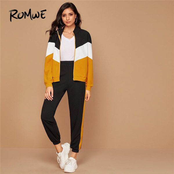 romwe sporty zip up толстовка и contrast side sweatpants свабодного костюмы для женщин осень стенд воротник tracksuit спортивная
romwe sporty zip up толстовка и contrast side sweatpants свабодного костюмы для женщин осень стенд воротник tracksuit спортивная