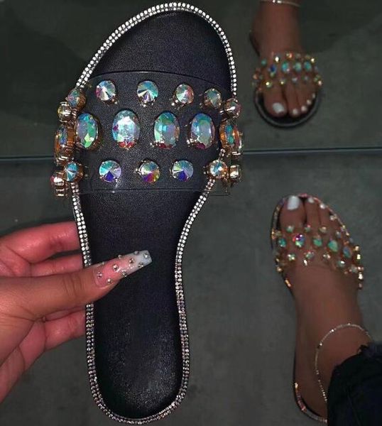 red/blue snake pattern gem pvc slippers women outdoor candy-colored beach sandals spring summer new ladies bright rhinestones ms, Black
red/blue snake pattern gem pvc slippers women outdoor candy-colored beach sandals spring summer new ladies bright rhinestones ms, Black