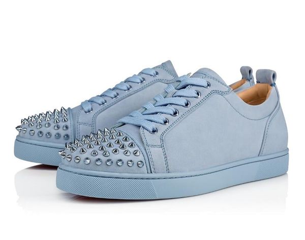 new designer sky-blue shoes red bottom junior studded sliver spikes sneakers mens suede genuine leather trainers party shoes men's flat, Black
new designer sky-blue shoes red bottom junior studded sliver spikes sneakers mens suede genuine leather trainers party shoes men's flat, Black