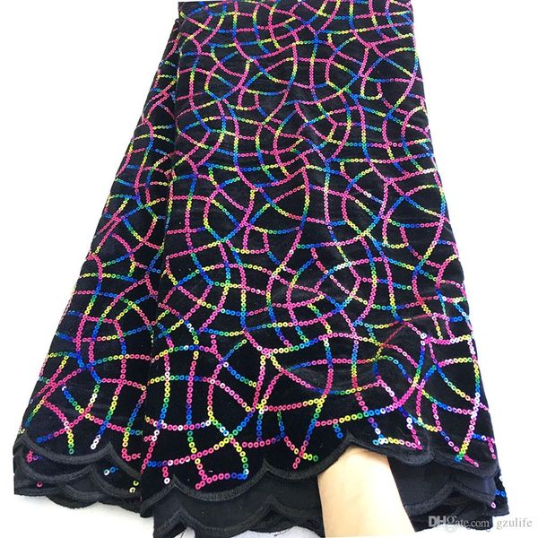 2019 lace fabric with shinning sequins embroidery velvet fabrics african tulle lace material for party dress f4-2029, Black;white
2019 lace fabric with shinning sequins embroidery velvet fabrics african tulle lace material for party dress f4-2029, Black;white