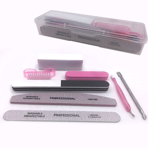 beauty 8pcs/set nail kit art sand files buffer sponge block brush cuticle pusher gel polish set acrylic manicure tools with box
beauty 8pcs/set nail kit art sand files buffer sponge block brush cuticle pusher gel polish set acrylic manicure tools with box