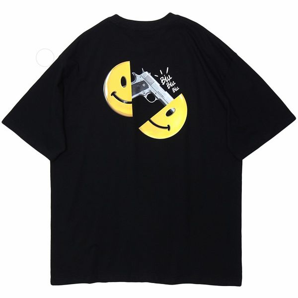 streetwear men hip hop t shirt gun under smile face harajuku t-shirt summer short sleeve tees cotton tshirts black new, White;black
streetwear men hip hop t shirt gun under smile face harajuku t-shirt summer short sleeve tees cotton tshirts black new, White;black