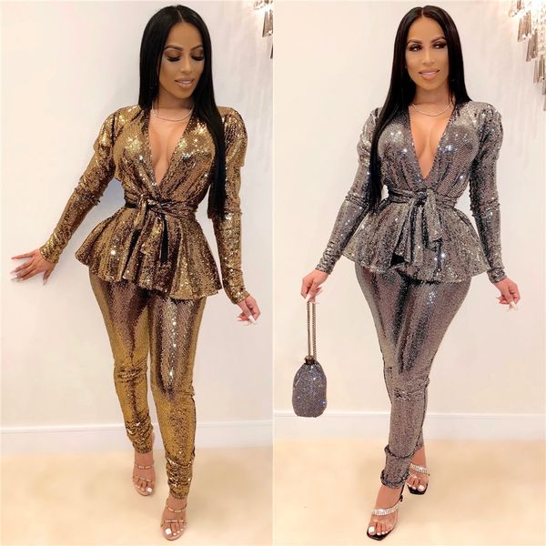 european and american womens popular new slim-fit fashion bronze cloth long-sleeved suit with belt, White
european and american womens popular new slim-fit fashion bronze cloth long-sleeved suit with belt, White