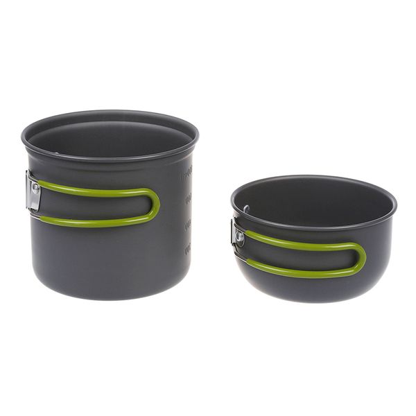 camping hiking foldable cookware set pot pan