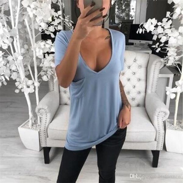 solid color womens tshirts with pocket slim v neck womens simple casual style female clothing, White
solid color womens tshirts with pocket slim v neck womens simple casual style female clothing, White