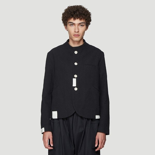 dark 2019 autumn/winter new patchwork collar slim slim simple fashion jacket m-6xl plus-size tailored men's coats, Black;brown
dark 2019 autumn/winter new patchwork collar slim slim simple fashion jacket m-6xl plus-size tailored men's coats, Black;brown