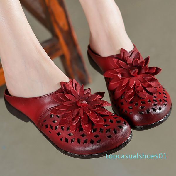 women genuine leather slippers flat heels summer shoes for women flower hollow slippers mule retro handmade slipper t01, Black
women genuine leather slippers flat heels summer shoes for women flower hollow slippers mule retro handmade slipper t01, Black