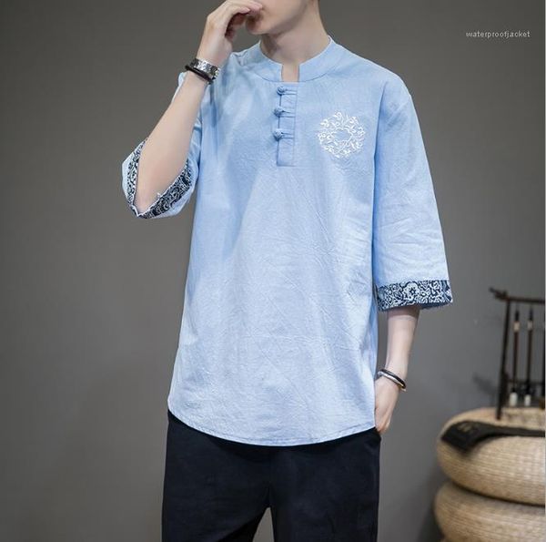 t-shirts summer loose half length sleeve men folk custom tang suit embroidery retro buckle mens, White;black
t-shirts summer loose half length sleeve men folk custom tang suit embroidery retro buckle mens, White;black