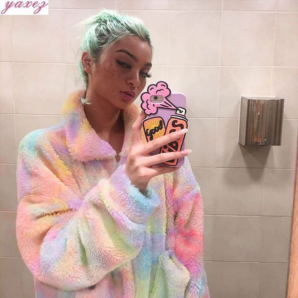 2019 fashion rainbow color women faux fur coat ladies fluffy coat & jackets female zipper up fleece jacket winter thick outwear, Black
2019 fashion rainbow color women faux fur coat ladies fluffy coat & jackets female zipper up fleece jacket winter thick outwear, Black