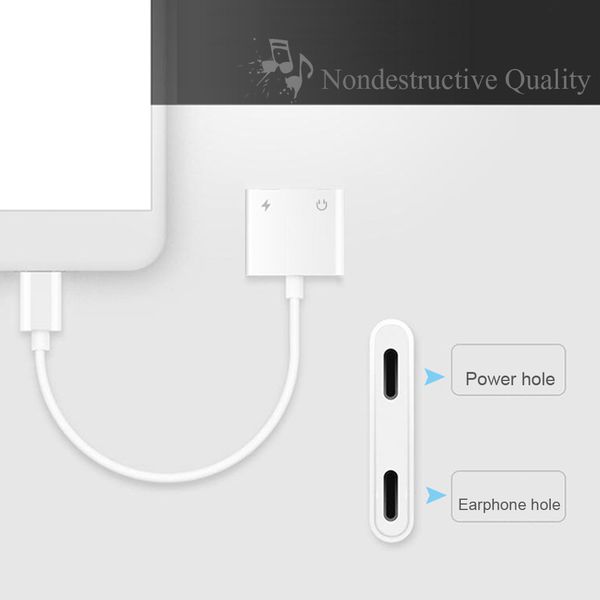 2 in 1 audio adapter headphone earphone jack aux charging cable with retail packge
2 in 1 audio adapter headphone earphone jack aux charging cable with retail packge