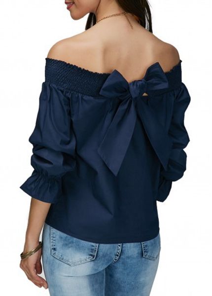 women's blouses & shirts 2021 summer elegant sleeve bow slash neck off shoulder casual loose blusas for female, White
women's blouses & shirts 2021 summer elegant sleeve bow slash neck off shoulder casual loose blusas for female, White