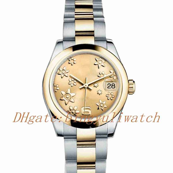 super date just 178243 31mm two tone edition gold dial raised floral motif on stainless steel bracelet a.2836 original box, Slivery;brown
super date just 178243 31mm two tone edition gold dial raised floral motif on stainless steel bracelet a.2836 original box, Slivery;brown
