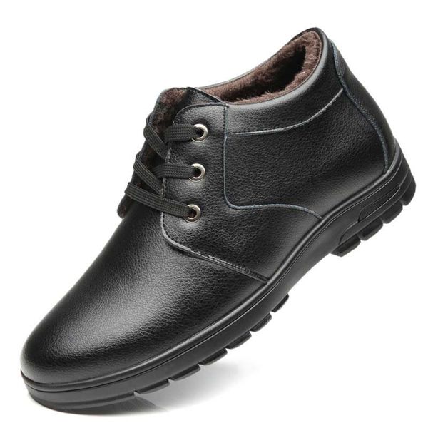 men winter snow boots with warm fur cushioning casual genuine leather soft cowhide business man shoes male shoe666m, Black
men winter snow boots with warm fur cushioning casual genuine leather soft cowhide business man shoes male shoe666m, Black