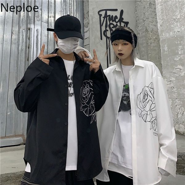 women's blouses & shirts neploe 2021 flower print women vintage single breasted turn down collar blouse loose korean long sleeve female, White
women's blouses & shirts neploe 2021 flower print women vintage single breasted turn down collar blouse loose korean long sleeve female, White
