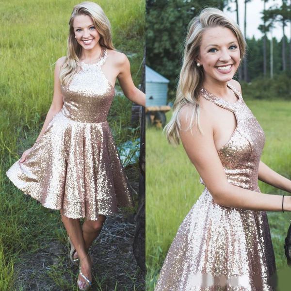 full sequined sparkling a line homecoming dresses halter neck sleeveless graduation party gowns maid of honor bride dress, Blue;pink
full sequined sparkling a line homecoming dresses halter neck sleeveless graduation party gowns maid of honor bride dress, Blue;pink