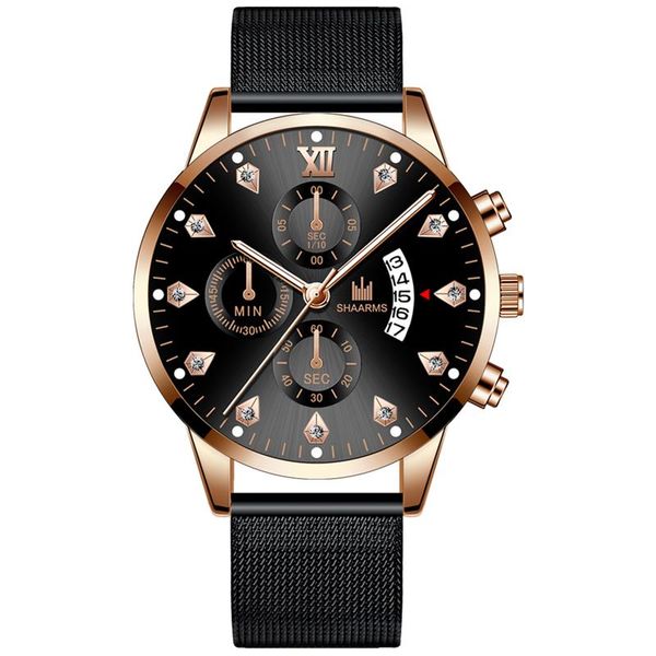 2019 men watch luxury black watch mesh band stainless steel quartz male watches fashion business diamond wristwatch reloj hombre, Slivery;brown
2019 men watch luxury black watch mesh band stainless steel quartz male watches fashion business diamond wristwatch reloj hombre, Slivery;brown