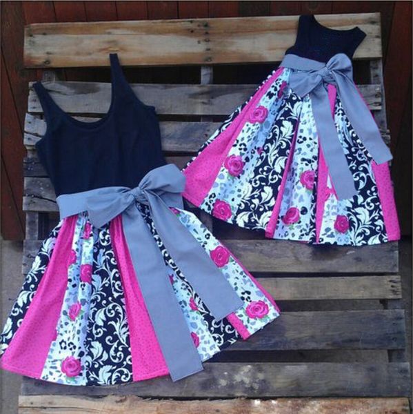 daughter kid matching dress mother mom family clothes outfits bowknot patchwork dresses vestido, Blue
daughter kid matching dress mother mom family clothes outfits bowknot patchwork dresses vestido, Blue