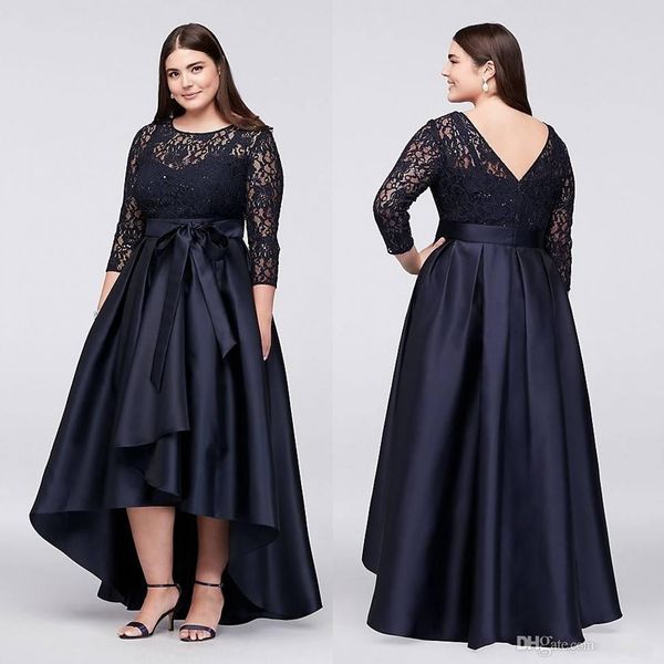 2020 new black plus size mother of bride dresses illusion jewel lace appliques long sleeves v back high low sash wedding guest gowns evening, Black;red
2020 new black plus size mother of bride dresses illusion jewel lace appliques long sleeves v back high low sash wedding guest gowns evening, Black;red