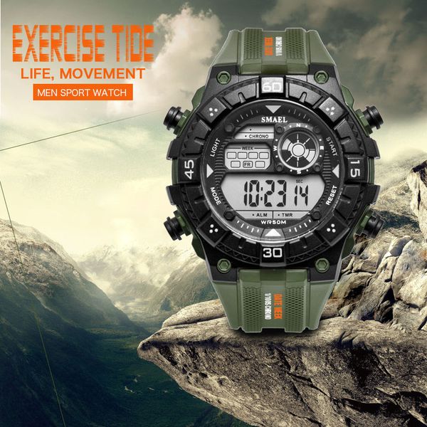men army dial red watches digital big luxury 1439 relogio watch sport masculino waterproof smael digital watch brand basas, Slivery;brown
men army dial red watches digital big luxury 1439 relogio watch sport masculino waterproof smael digital watch brand basas, Slivery;brown