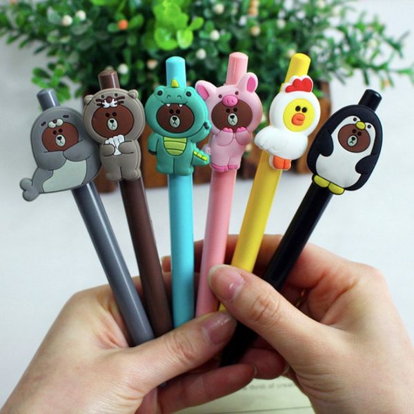 5pcs/lot creative cartoon animal cute gel pen cute black ink school stationery signature pen school office supply promotion gift
5pcs/lot creative cartoon animal cute gel pen cute black ink school stationery signature pen school office supply promotion gift