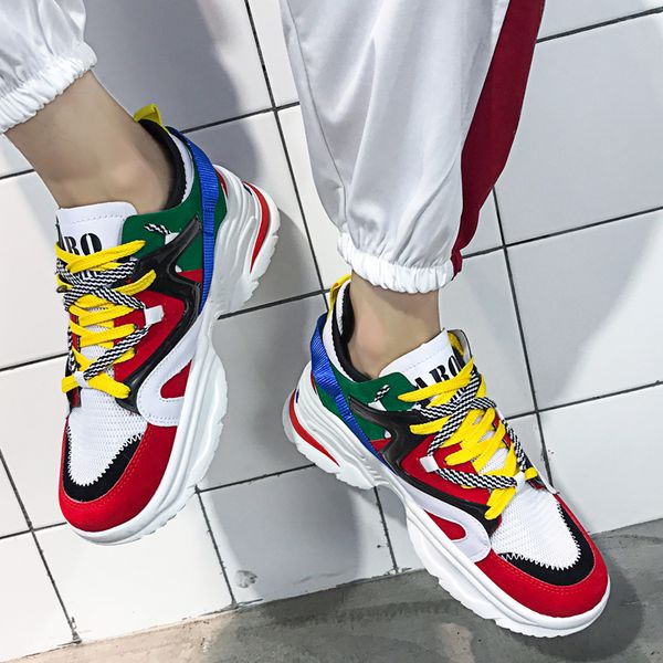 spring chunky sneakers tenis casual shoes men mesh footwear male platform shoes mixed colors krasovki men 46, Black
spring chunky sneakers tenis casual shoes men mesh footwear male platform shoes mixed colors krasovki men 46, Black