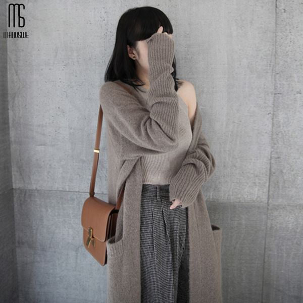 manoswe spring and autumn 2019 women casual knitted long cardigan open stitch loose knit sweater pocket knitted jumper, White
manoswe spring and autumn 2019 women casual knitted long cardigan open stitch loose knit sweater pocket knitted jumper, White