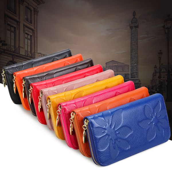 genuine cow leather floral long clutch wallets women card holder wallet zipper coin purses banknote pockets laides cowhide handbag gifts, Red;black
genuine cow leather floral long clutch wallets women card holder wallet zipper coin purses banknote pockets laides cowhide handbag gifts, Red;black