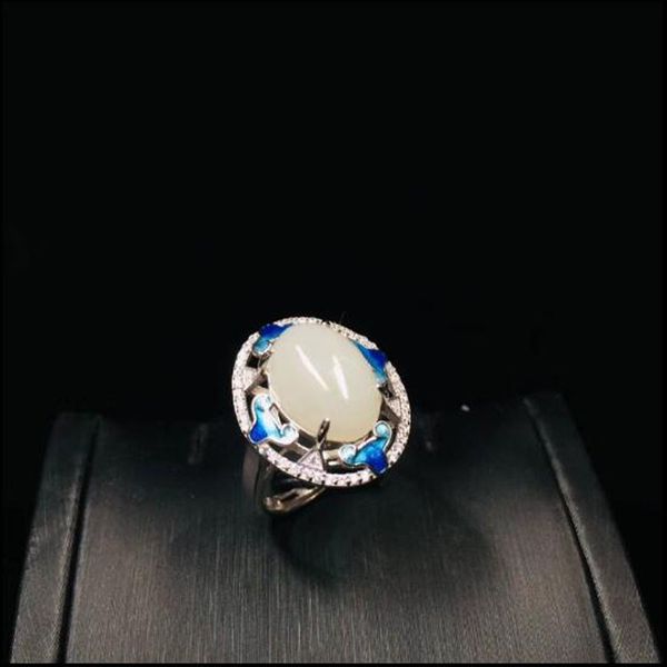 s925 sterling silver chinese style hetian white jade rings hollow design for women christmas's gift jewelry, Golden;silver
s925 sterling silver chinese style hetian white jade rings hollow design for women christmas's gift jewelry, Golden;silver