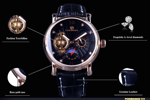 forsining fashion luxury luminous hands rose golden men watches brand tourbillion diamond display automatic mechanical watch215n, Slivery;brown
forsining fashion luxury luminous hands rose golden men watches brand tourbillion diamond display automatic mechanical watch215n, Slivery;brown