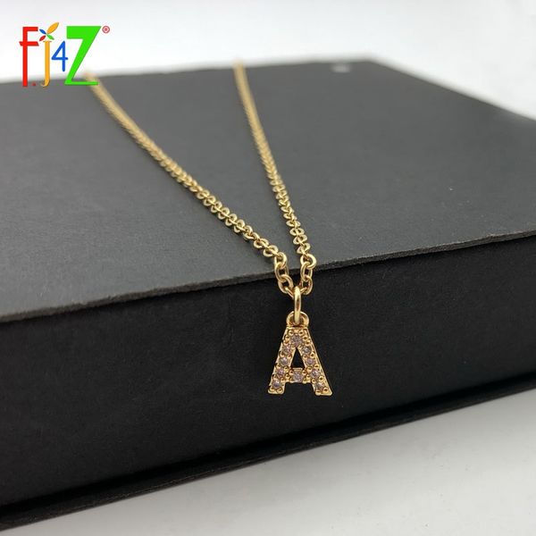 f.j4z new alphabet pendants gold color copper mini a-z letter pendant necklace shinning zircon crystal 26 initial collares, Silver
f.j4z new alphabet pendants gold color copper mini a-z letter pendant necklace shinning zircon crystal 26 initial collares, Silver