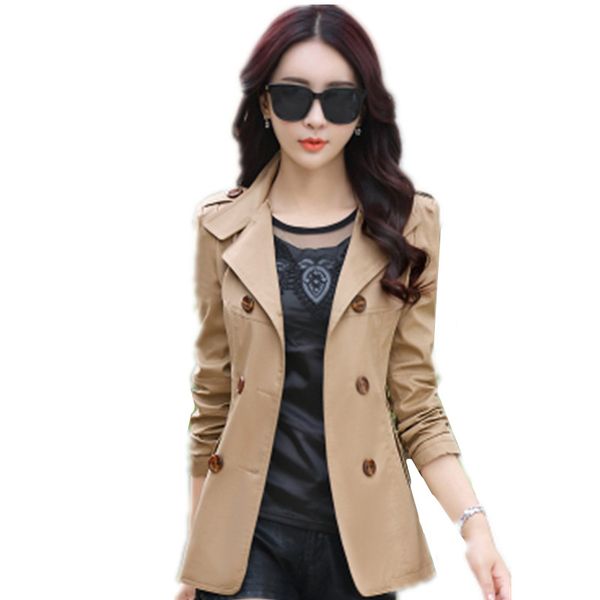 fashion spring autumn slim show thin solid color leisure jacket women short long sleeve double-breasted windbreaker jacket g971, Tan;black
fashion spring autumn slim show thin solid color leisure jacket women short long sleeve double-breasted windbreaker jacket g971, Tan;black