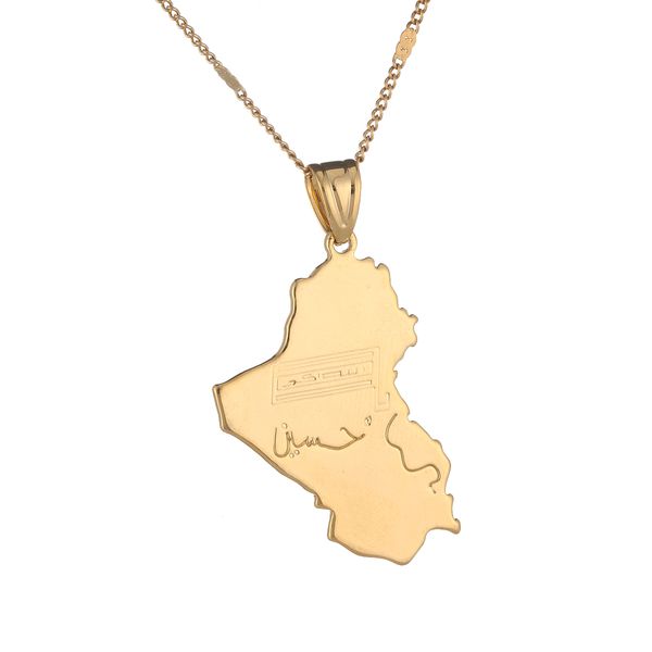 gold color republic of iraq national flag mappendant necklace charm map jewelry, Silver
gold color republic of iraq national flag mappendant necklace charm map jewelry, Silver