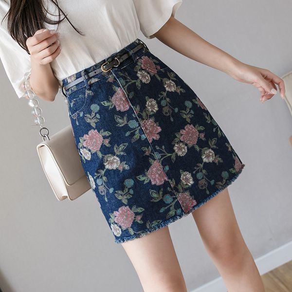 denim skirt high waist a-line mini floral print skirts women 2020 summer new arrivals pockets blue jean skirt with sashes, Black
denim skirt high waist a-line mini floral print skirts women 2020 summer new arrivals pockets blue jean skirt with sashes, Black