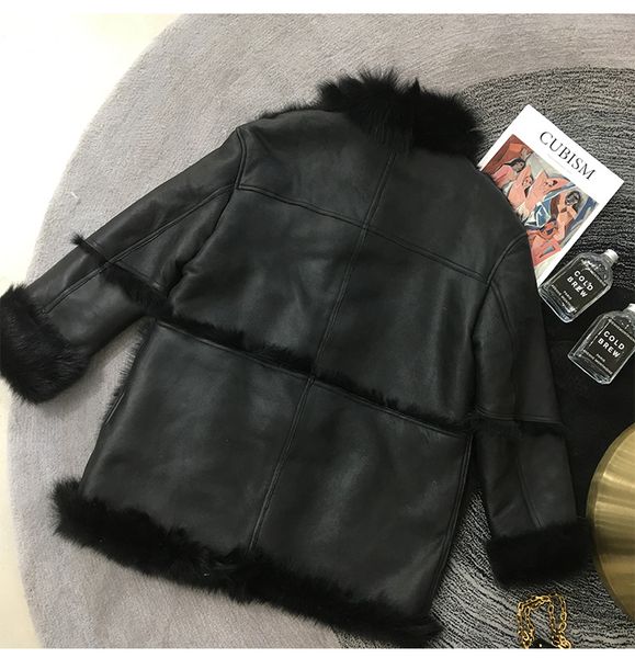 winter women double-faced coat wool real merino fur coats warm thickening motocycle outwear 2020 mf424, Black
winter women double-faced coat wool real merino fur coats warm thickening motocycle outwear 2020 mf424, Black