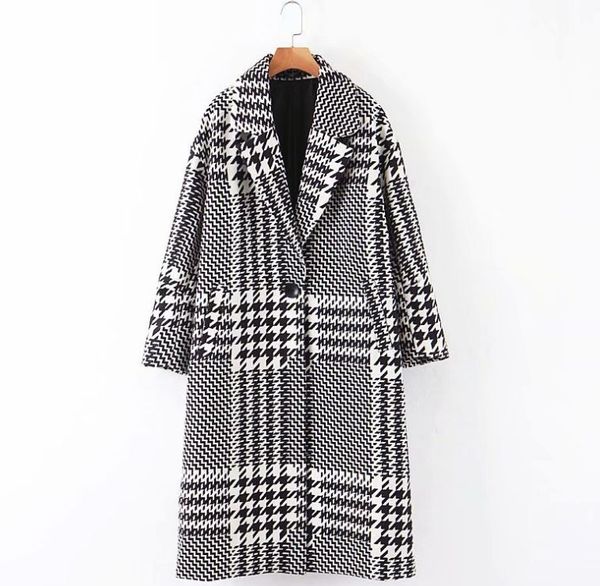 hcbless women's woolen coat women's 2019 autumn new houndstooth print woolen coat loose long, Black
hcbless women's woolen coat women's 2019 autumn new houndstooth print woolen coat loose long, Black
